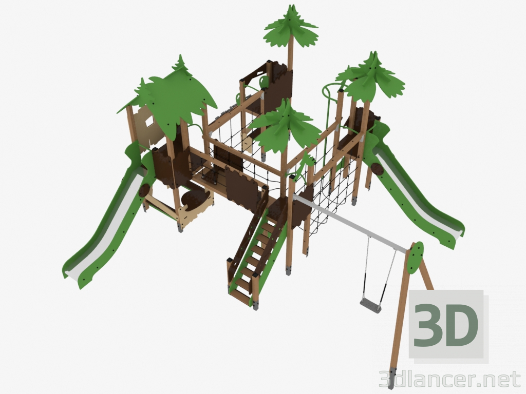 3d model Children's play complex (S1406) - preview