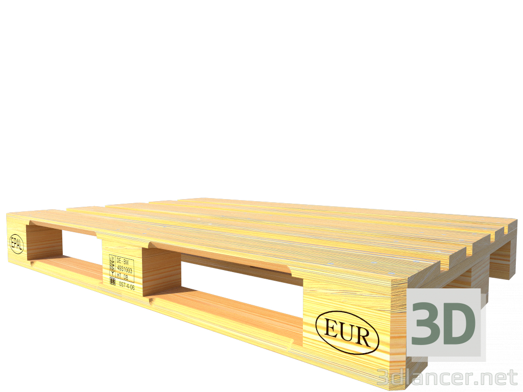 3d model Pallet EPAL EUR - vista previa