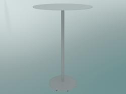 Table BON (9382-71 (⌀ 70cm), H 109cm, blanc HPL, blanc en fonte blanche)