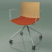 3D Modell Stuhl 0290 (4 Rollen, mit Armlehnen, LU1, mit Sitzkissen, natürliche Eiche) - Vorschau