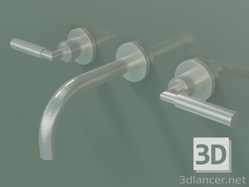 modello 3D Miscelatore lavabo a parete senza scarico (36707882-060010) - anteprima