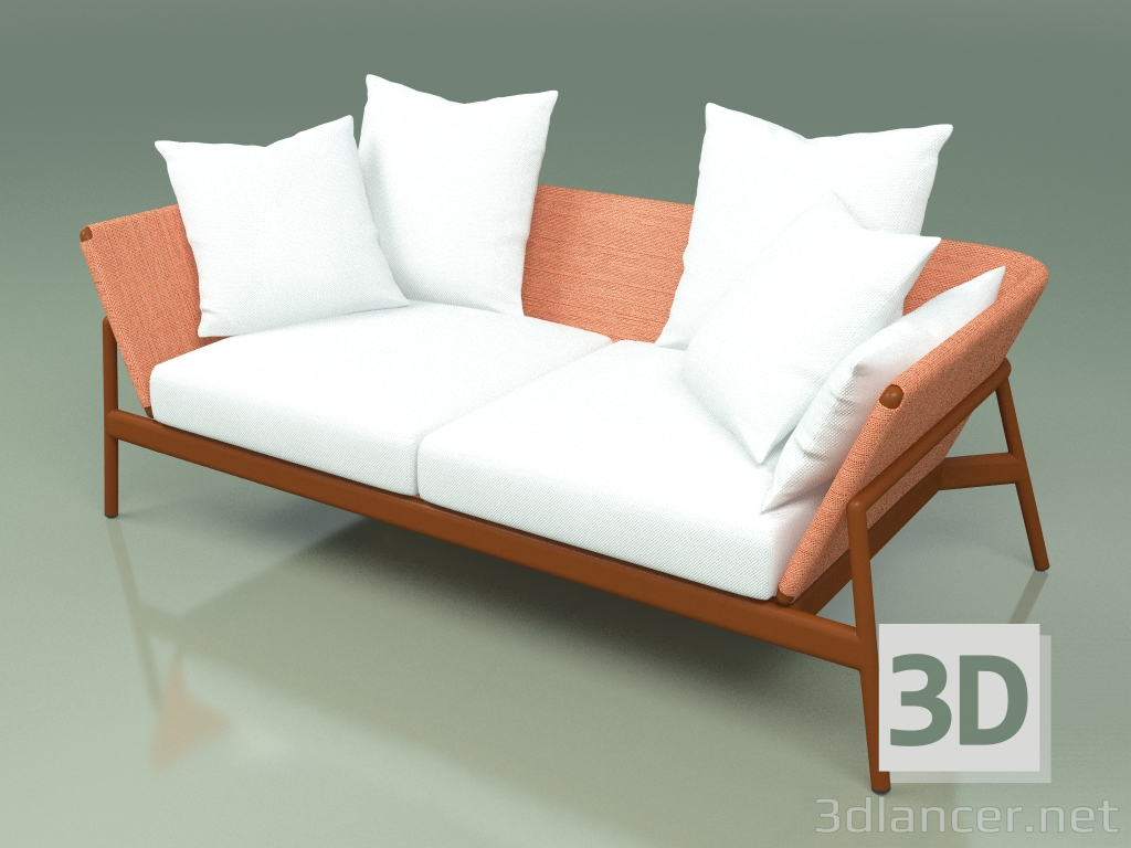 3d model Sofa 002 (Metal Rust, Batyline Orange) - preview