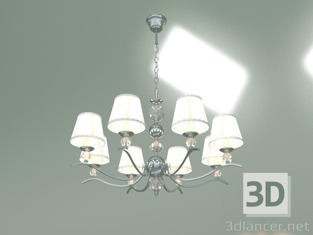 3d model Hanging chandelier Sortino 60097-8 (chrome) - preview