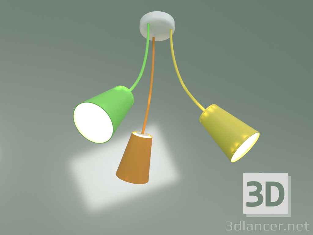 3d model Ceiling lamp 2106-3 Wire Color - preview