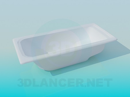 3d модель Прямоугольная ванна – превью 3d модель Прямоугольная ванна – превью