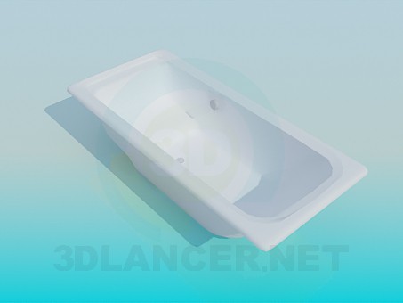 3d модель Прямоугольная ванна – превью 3d модель Прямоугольная ванна – превью