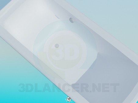 3d модель Прямоугольная ванна – превью 3d модель Прямоугольная ванна – превью