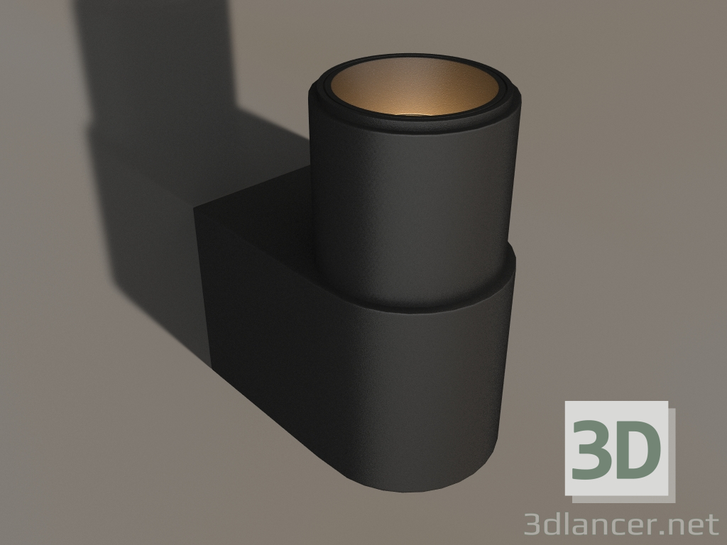 modello 3D Lampada SP-SPICY-WALL-MINI-S60x39-3W Day4000 (BK, 40 gradi, 230V) - anteprima