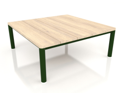 Coffee table 94×94 (Bottle green, Iroko wood)