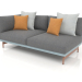 Modelo 3d Módulo de sofá, seção 1 esquerda (azul cinza) - preview