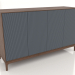 3d model Mueble de TV FARGO con fachadas fresadas 1600x500x950 mm (pizarra, roble tabaco, opción 3) - vista previa