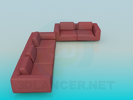 modelo 3D Sofá - escuchar modelo 3D Sofá - escuchar