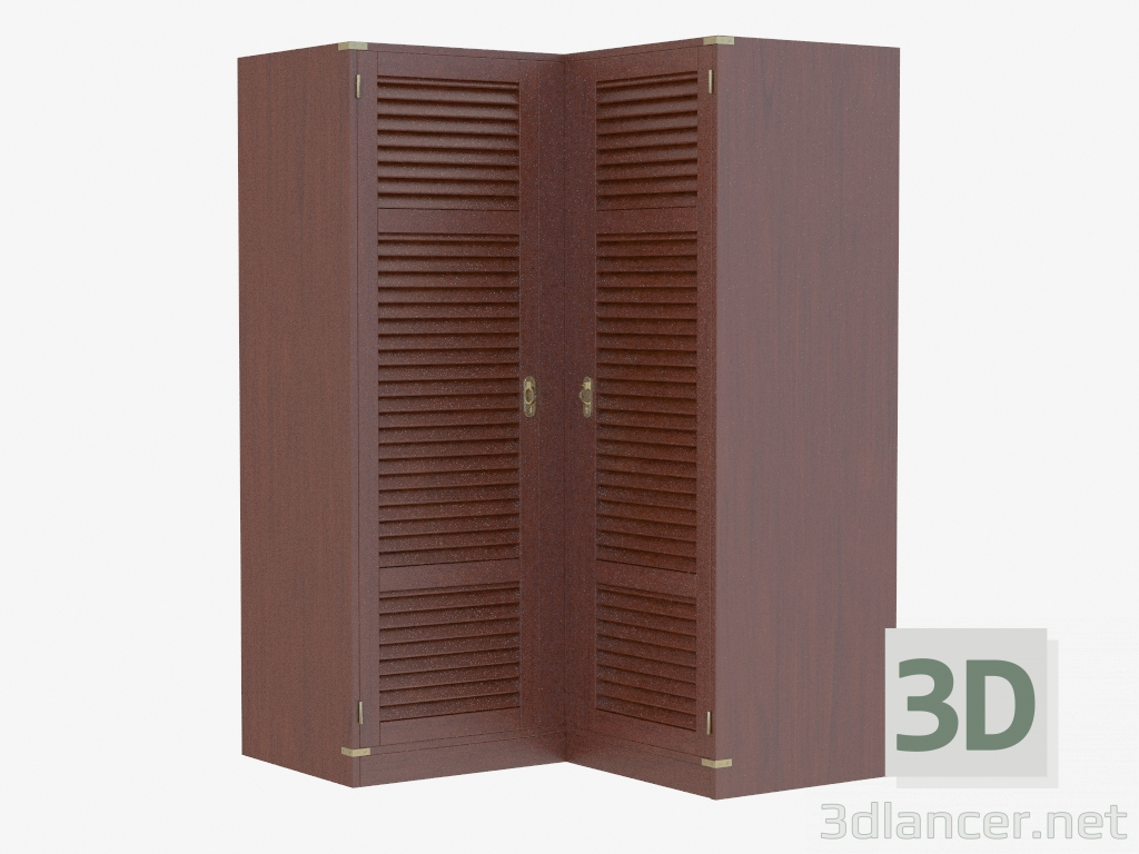 3d model Corner cabinet with decorative grid - preview