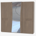 3d model 3-door wardrobe with a mirror in the middle ARMON3S - preview