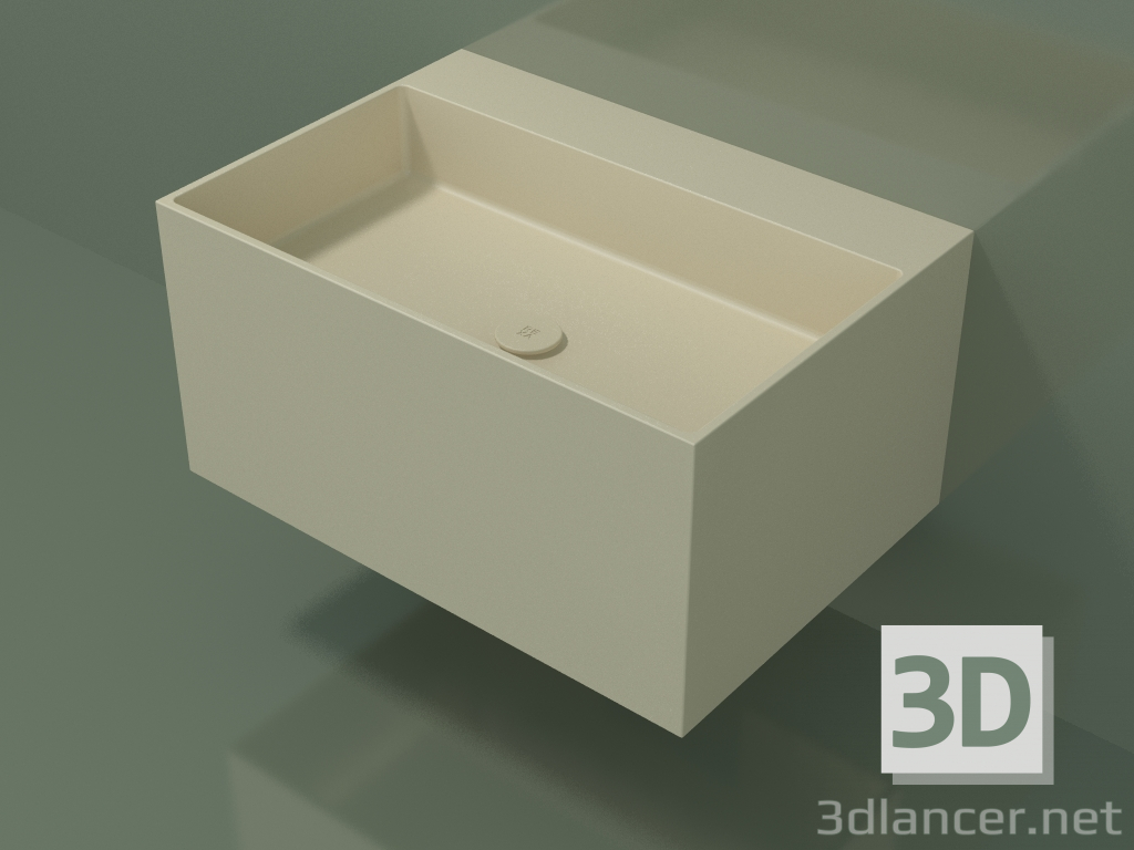3D modeli Duvara monte lavabo (02UN42302, Bone C39, L 72, P 50, H 36 cm) - önizleme