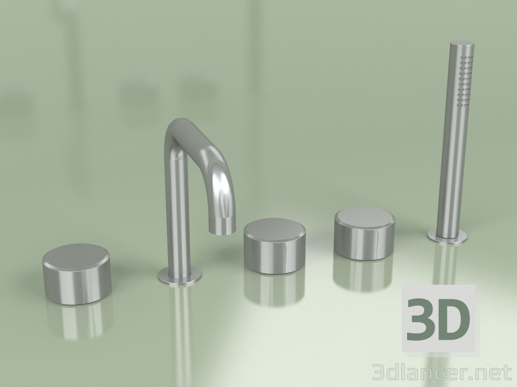 3d model Mixer with swivel spout and hydro-progressive mixer with hand shower (16 98, AS) - preview