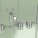 3d model Mixer with swivel spout and hydro-progressive mixer with hand shower (16 98, AS) - preview