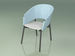 Cadeira confortável 022 (Metal Smoke, Sky, Resina de Poliuretano Cinza)