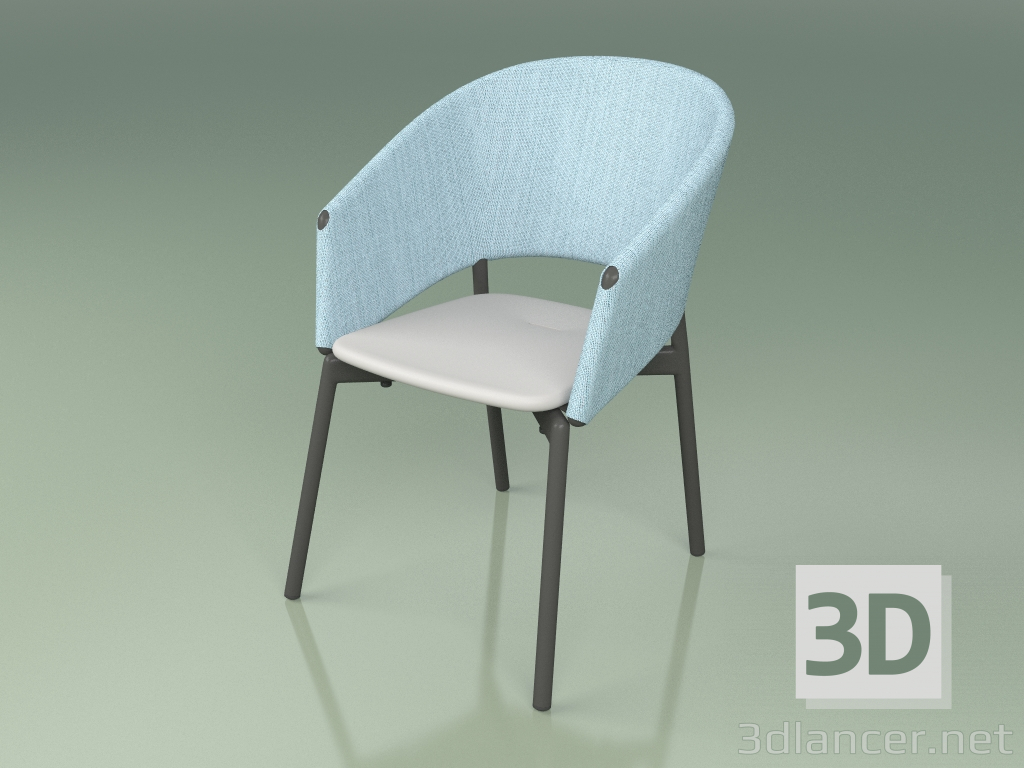 3d модель Комфортное кресло 022 (Metal Smoke, Sky, Polyurethane Resin Grey) – превью