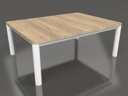 Mesa de centro 70×94 (branca, madeira Iroko)