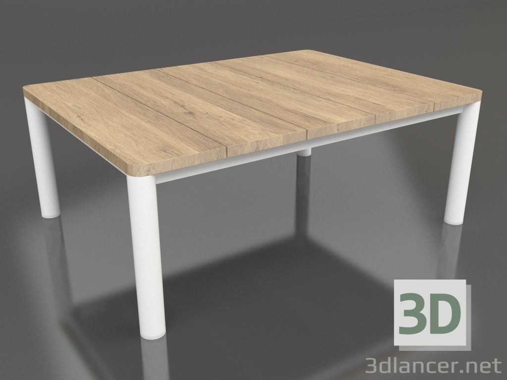 3d model Coffee table 70×94 (White, Iroko wood) - preview