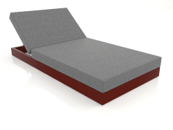 Bed with back 100 (Wine red)