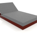 3D Modell Bett mit Rückenlehne 100 (Weinrot) - Vorschau
