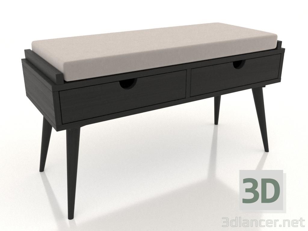 3d model Bench (black RAL 9005) - preview