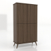 3d model Armario 5 1000x450x1800 mm (nogal fresno aclarado) - vista previa