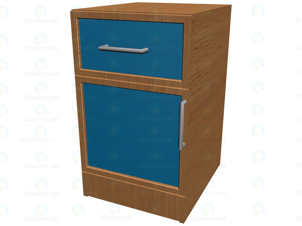 3d model Nightstand 1 door, 1 box K701 - preview