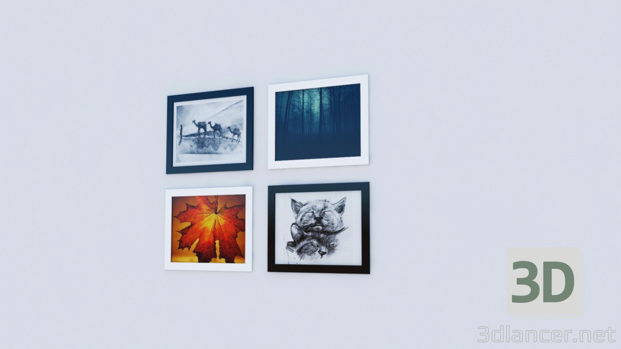 3d model Decorative Photo Frame - preview 3d model Decorative Photo Frame - preview
