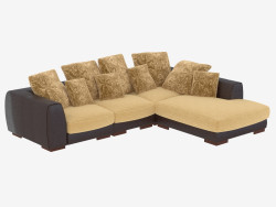 Modular three-seater sofa