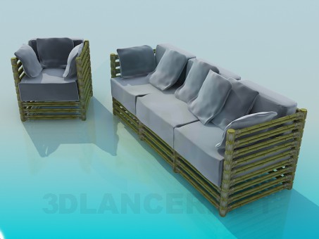 modelo 3D Sofá - escuchar modelo 3D Sofá - escuchar