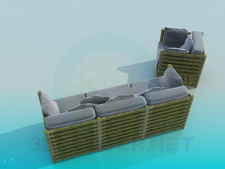 modelo 3D Sofá - escuchar modelo 3D Sofá - escuchar
