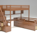 3d bunk bed model buy - render