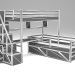 3d bunk bed model buy - render