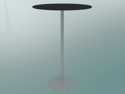 Tisch BON (9382-71 (⌀ 70 cm), H 109 cm, HPL schwarz, Gusseisen weiß)