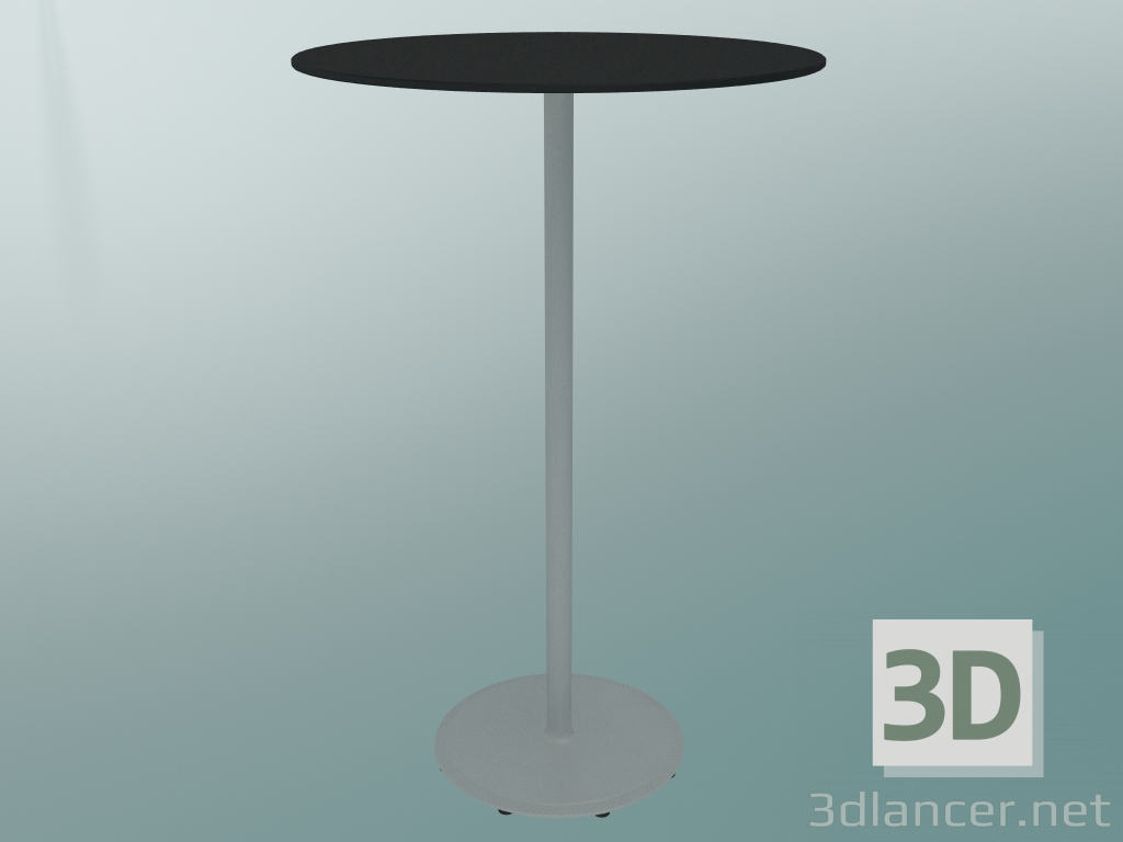 modello 3D Tavolo BON (9382-71 (⌀ 70cm), H 109cm, HPL nero, ghisa bianco) - anteprima
