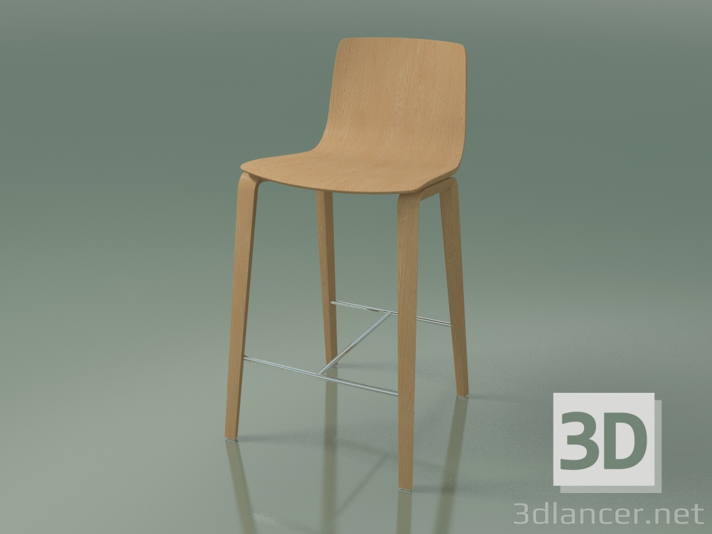 Modelo 3d Cadeira alta 5901 (4 pernas de madeira, carvalho) - preview