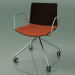 3d model Chair 0290 (4 castors, with armrests, LU1, with seat cushion, wenge) - preview