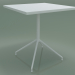 3D Modell Quadratischer Tisch 5707, 5724 (H 74 - 69 x 69 cm, ausgebreitet, Weiß, V12) - Vorschau