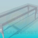 3d model Long glass table in a classic implementation - preview
