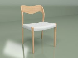 Sandalye Geniş (açık gri, beyaz meşe)