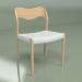 3d model Chair Wide (light grey, white oak) - preview