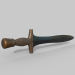 3D Pirinç saplı kılıç modeli satın - render