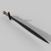 3D Pirinç saplı kılıç modeli satın - render