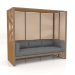 3d model Al Fresco sofa with an aluminum frame made of artificial wood (Bronze) - preview