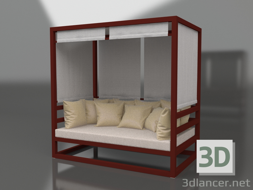 3D Modell Sofa (Weinrot) - Vorschau