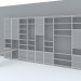 3D Modell Rack für das Wohnzimmer mit eingebauter Schreibtisch - Vorschau
