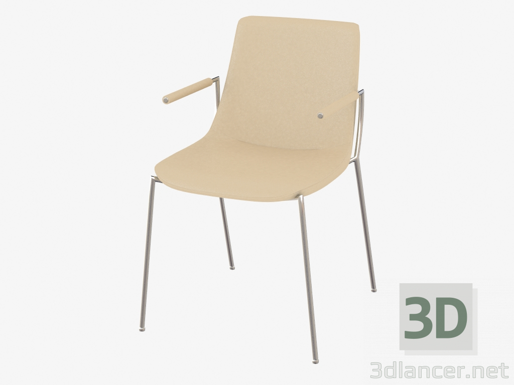 3D Modell Stuhl mit Armlehnen DS-717-52 - Vorschau